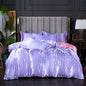 3-Pieces Silky Satin Duvet Cover Set Queen Size Soft Smooth Durable Comforter