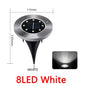 1/4/8Pcs Solar Lights Outdoor 8/20LEDs Disk Underground Lamp