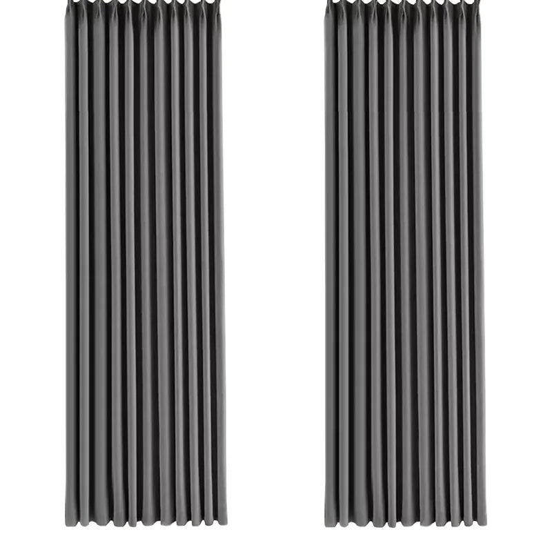 Gray Velvet Curtains Luxury Soft Chenille Blackout