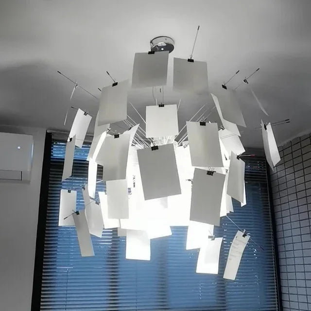 DIY Ingo Maurer Zettel Paper Ceiling Chandeliers for Living Room Kitchen Pendant Lights Hanging Lamp Shop Cafe Bar Decoration
