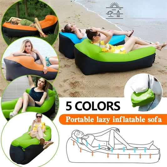 Portable Camping Lazy Inflatable Sofa Air Cushion PVC Lounger