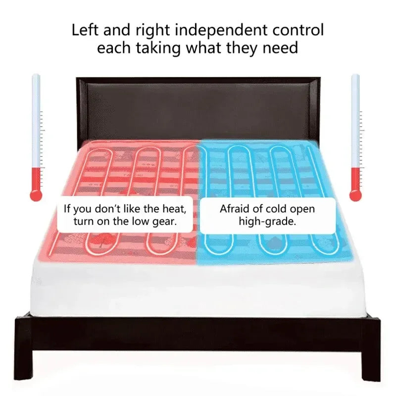 220V Coral Fleece Throw Heated Electric Sheet Heating Blanket Mattress