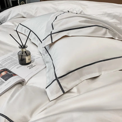 Embroidery Hotel Quality Bedding Set Luxury 800TC Egyptian Cotton