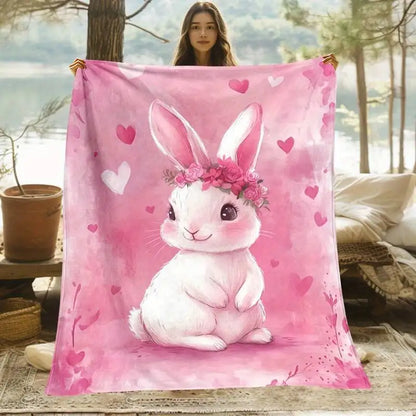Peter Rabbit Cartoon Throw Blanket, Soft Cozy