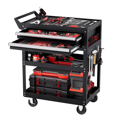 SucceBuy 5-Tier Tool Chest 2-Drawer Rolling Tool Work Cart