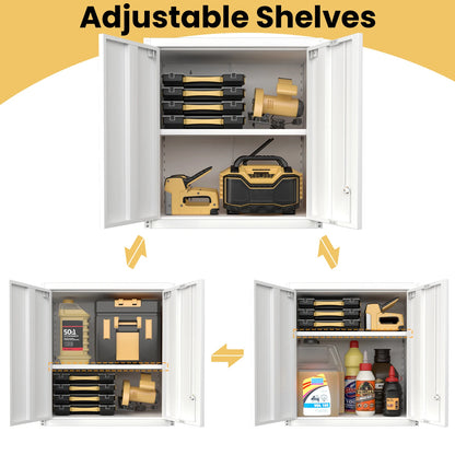 Metal Garage Storage Cabinet Wall Mounted Organizer