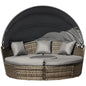 4pc Round Convertible Daybed Cushions PE Rattan Patio Sofa