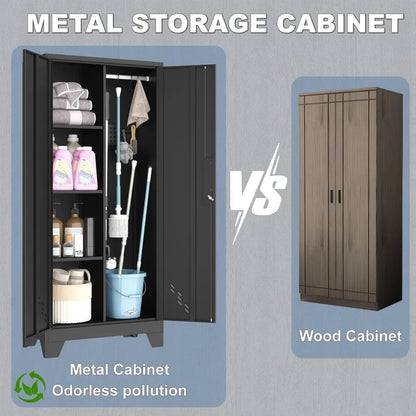 Metal Storage Cabinet W / Locking Doors, Garage, Bathroom Storage Cabinet
