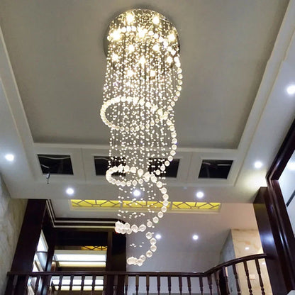 Spiral Crystal LED Ceiling Chandelier Light