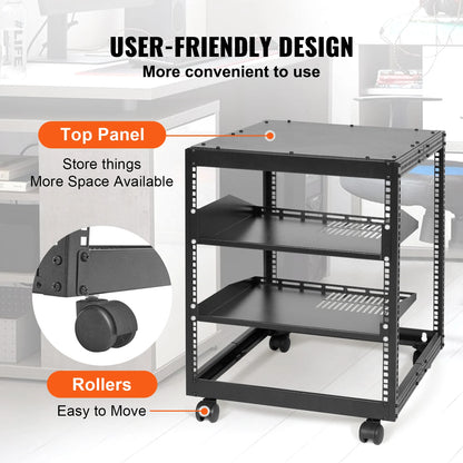 VEVORServer Rack with Adjustable Depth,