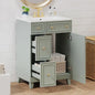 24" Free Standing Bathroom Vanity Set with Sink, 2 Drawers & Door