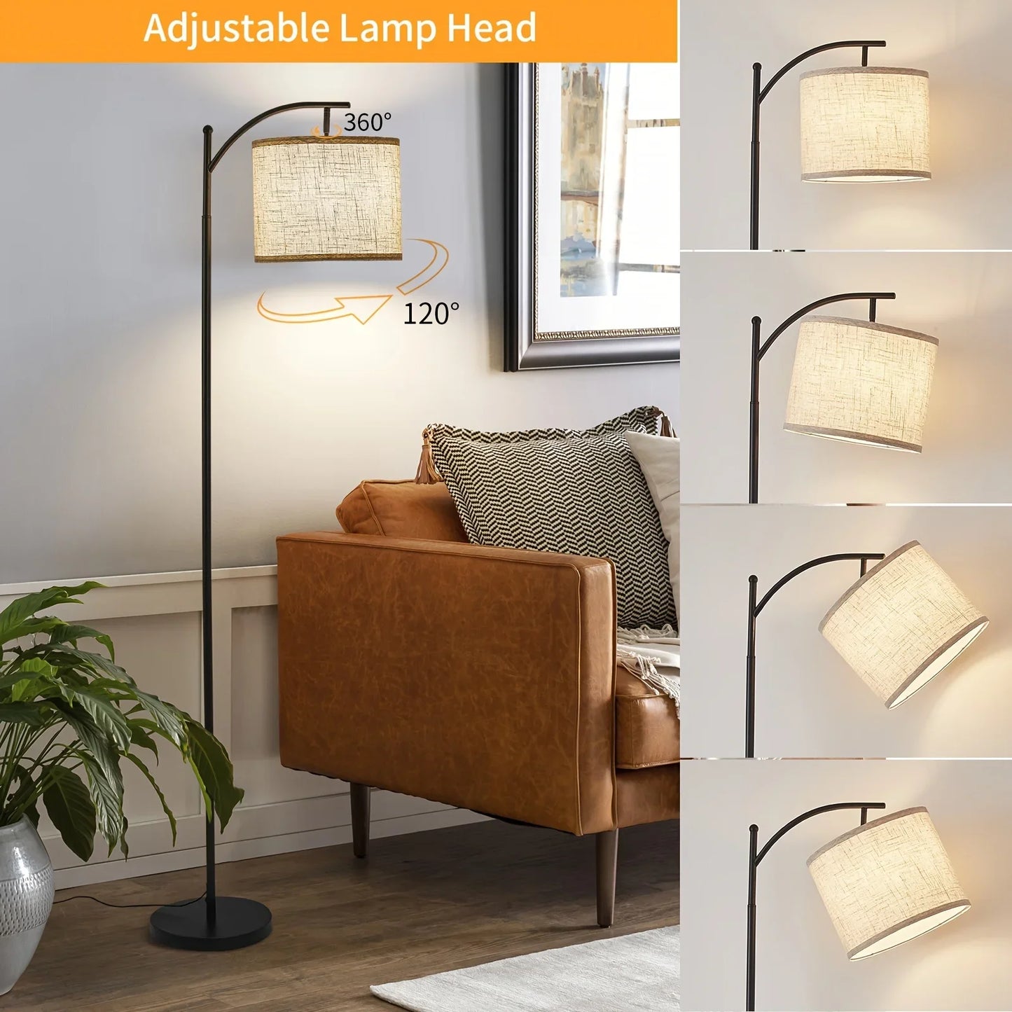 Floor Lamp for Living Room with 3 Color Temperatures