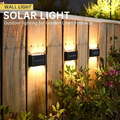 LEDs Solar Wall Lamp Yard Street Decor Up and Down Luminous Lighting Garden Landscape Lamp