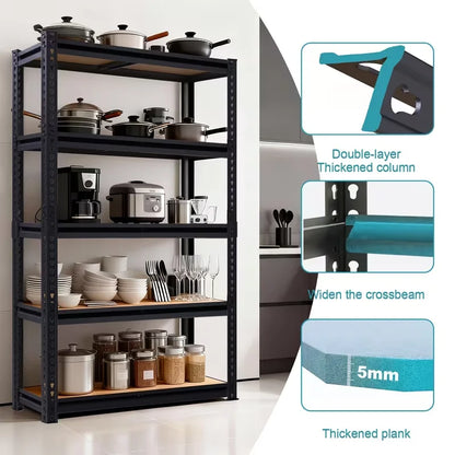 5 Layer 2000LB Heavy Duty Storage Rack Adjustable Metal Shelving