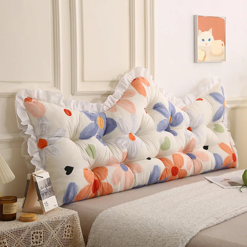 Princess Style Fabric Bedroom Cushion Skin Friendly Crystal Velvet