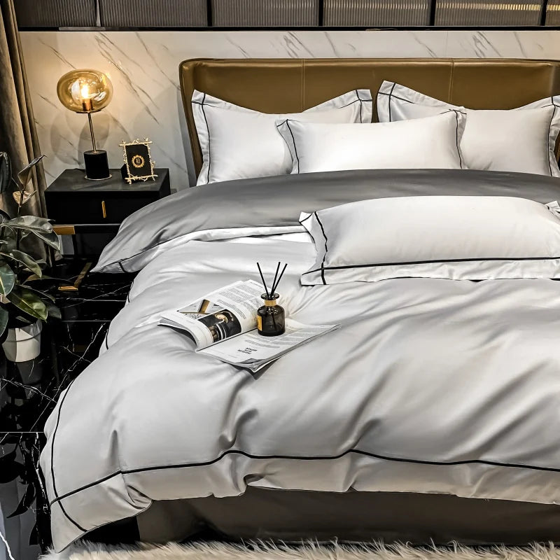 Embroidery Hotel Quality Bedding Set Luxury 800TC Egyptian Cotton