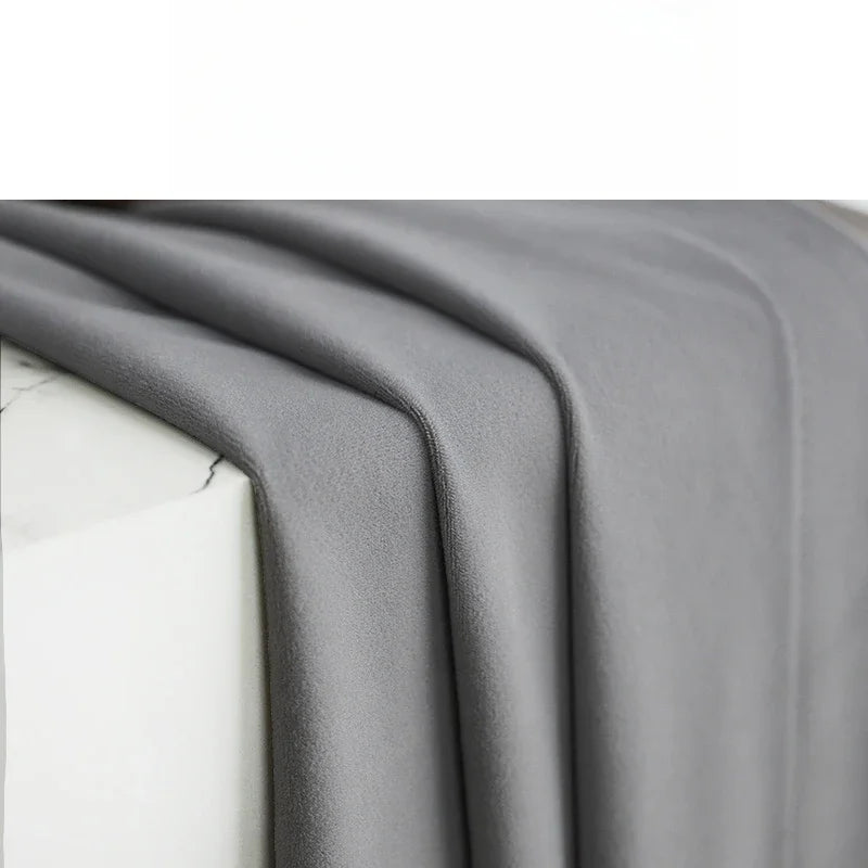 Gray Velvet Curtains Luxury Soft Chenille Blackout