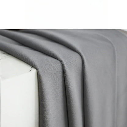 Gray Velvet Curtains Luxury Soft Chenille Blackout