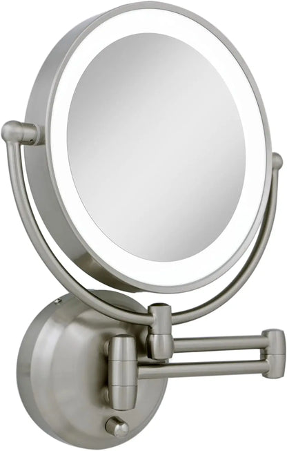 11" LED Wall Mounted Makeup Mirror Cordless or Battery-Operated