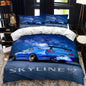 Luxury New 3D Print Sports Car Supercar Bedding Set