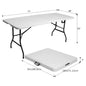 Extra-Large 6ft Waterproof Banquet Table - Heavy Duty Folding w/ Non-Slip Surface!