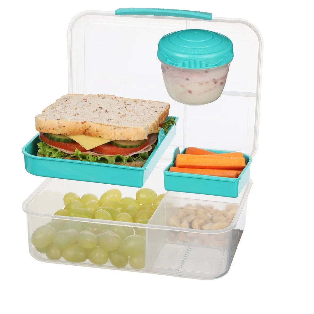 Lunch Box W / Yogurt Pot Microwave Safe Freezer Locking Clip