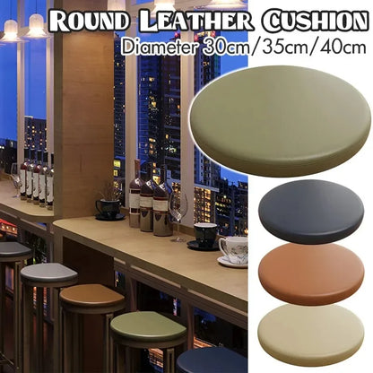 Premium Memory Foam Round Cushion PU Leather