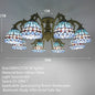 BROTHER Tiffany Chandelier LED American Retro Creativity Living Room Restaurant Bedroom Villa Hotel Cafe Bar Color Pendant Light