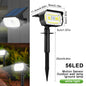 LED Solar Landscape Lights Outdoor Waterproof W / 3 Modes for Yard Lawn Walkway