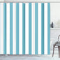 Striped Shower Curtain, Colorful White Modern Fashion