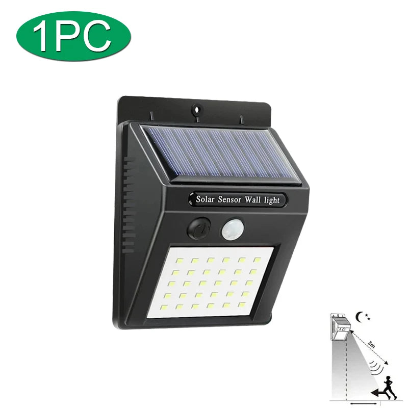 30 LED Solar Light PIR Motion Sensor Wall Light Outdoor Solar Lamp Waterproof