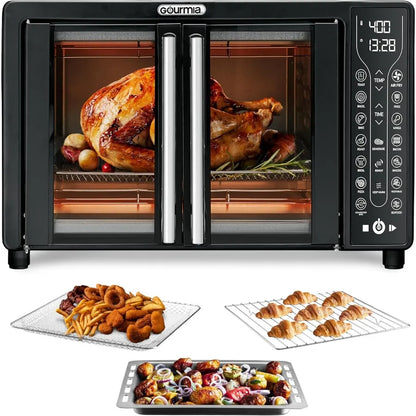 Large 24L Capacity Toaster Oven Air Fryer Combo W / 17 Cooking Presets & 1700W