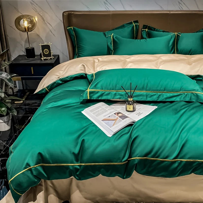 Embroidery Hotel Quality Bedding Set Luxury 800TC Egyptian Cotton