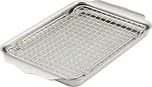 9 x 12.5 Tri-ply Quarter Sheet Pan with Stainless Steel Rack