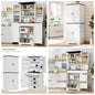Sturdy Kitchen Pantry Storage Cabinets w/ Adjustable Shelves