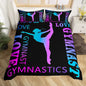 Gymnastics Duvet Cover for Kids Teens Girls Queen Lightweight Quilt Covers