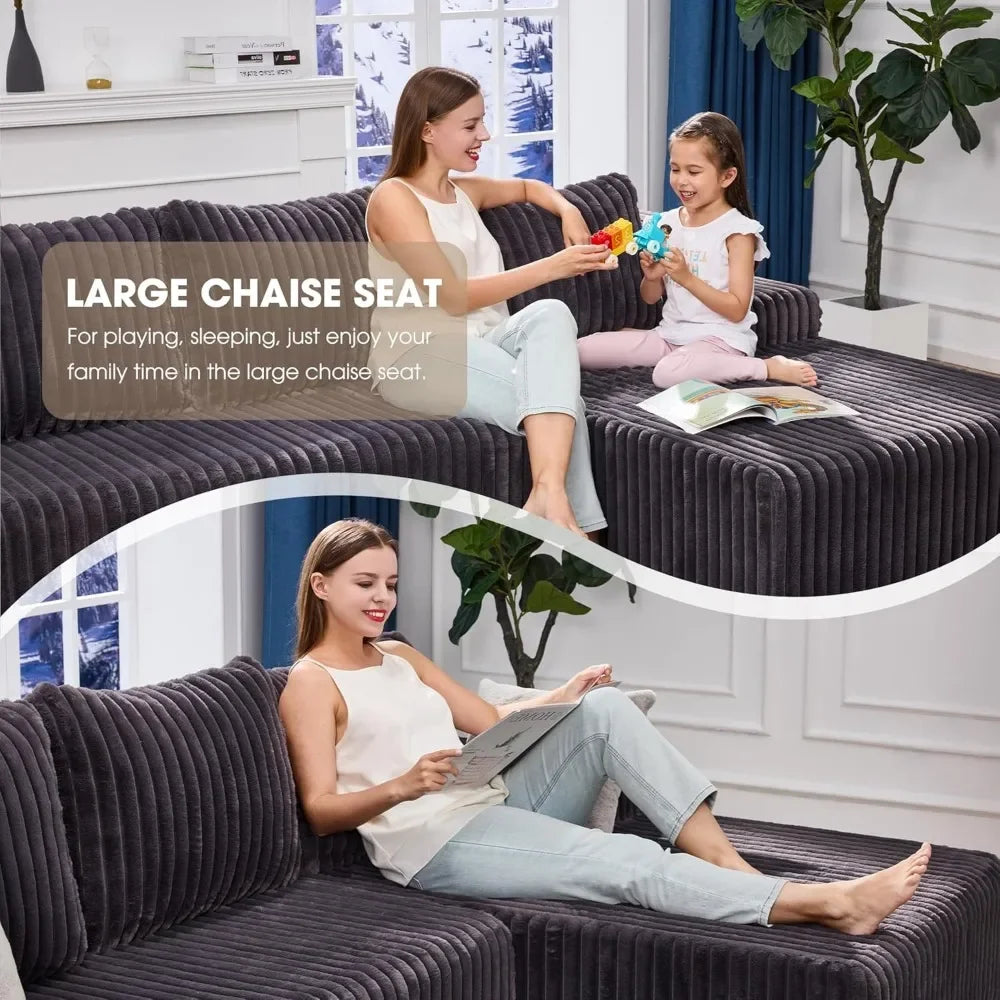 Cloud Modular Sectional Sofa Couch L-Shape Memory Foam