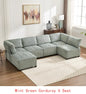Modular Sectional Sofa U-Shaped Couch with Reversible Chaise, 6-Seat