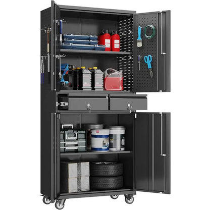 Portable 2-Drawer Metal Storage Cabinet W / Adjustable Shelves, Lockable