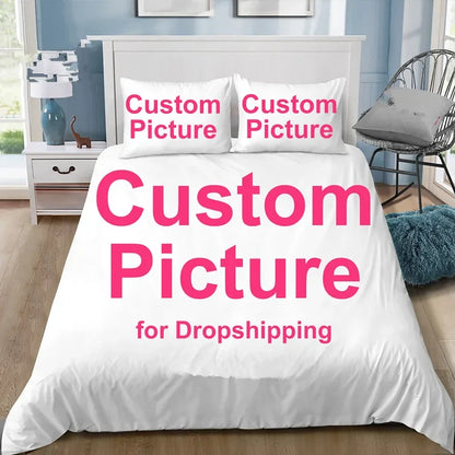 New Custom Bedding Set Customized 3D Printed Duvet Cover Sets with Pillowcase